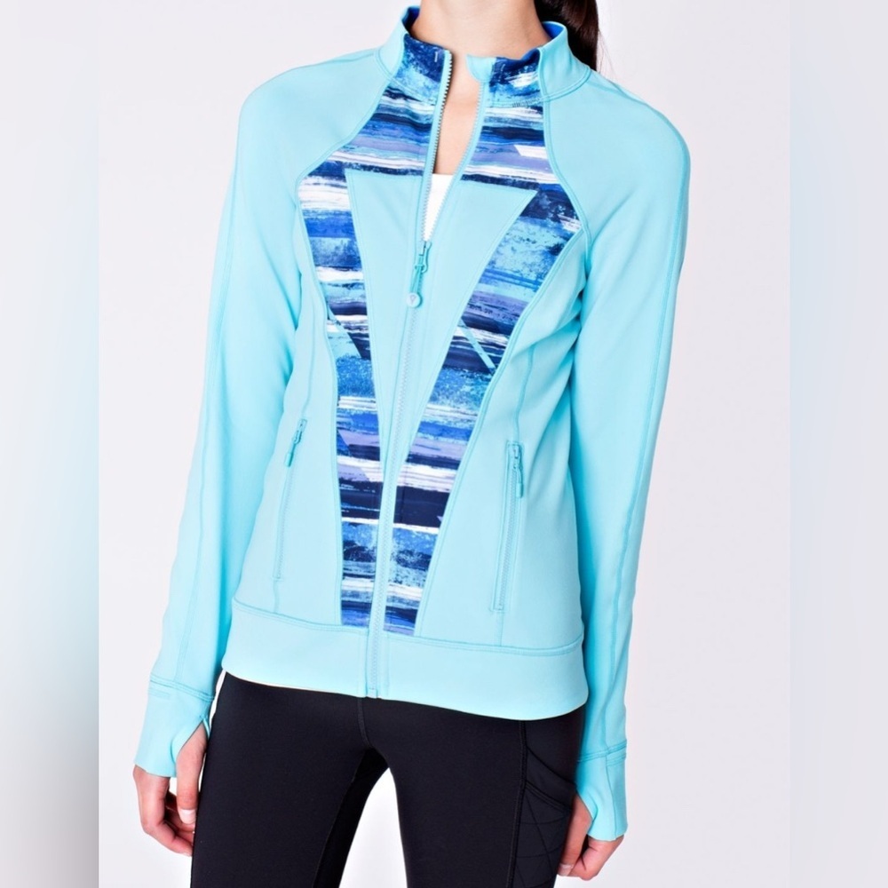 Ivivva by Lululemon Girls 14 Teal Zip Athletic Jacket (Fits Women’s XS)